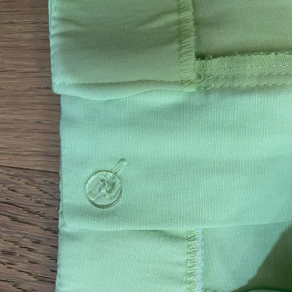 Zara Women's Light lime Green high rise wide leg linen Pants XS GUC - Picture 4 of 5